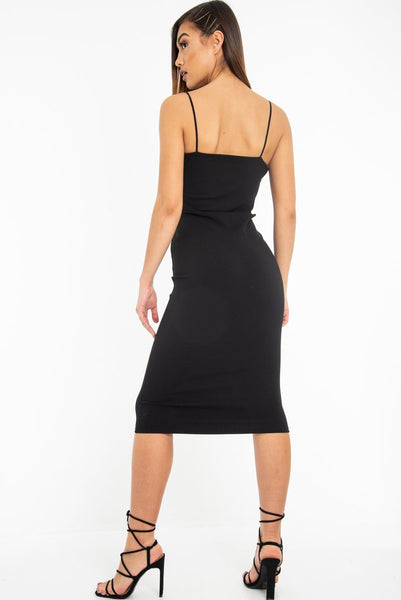 seraphine cut out midi dress Black Straight Leg Cut-out Side Midi Dress - Seraphine – Rebellious Fashion