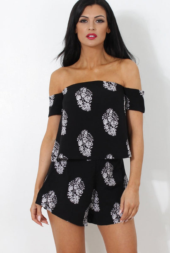 Lara Black Off The Shoulder Two Piece