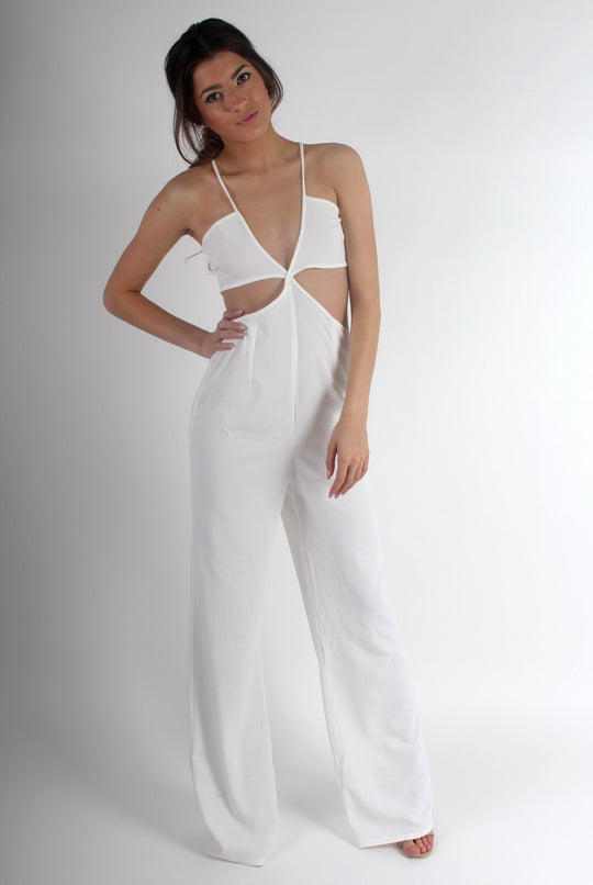 Louise White Cut Out Jumpsuit