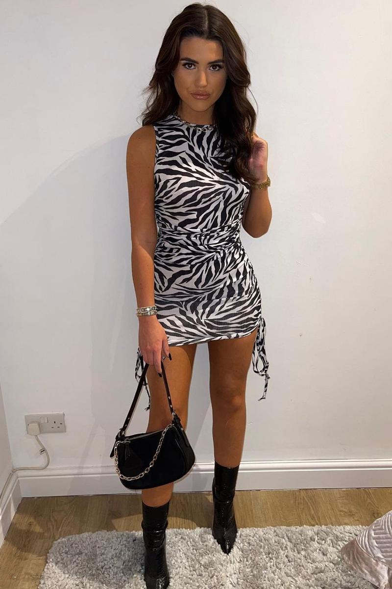 short zebra dress Zebra print short dress