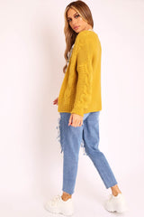 Blue Ripped Cut Out Mom Jeans - Almer