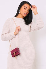 Purple Faux Croc Box Bag - Jerilynn