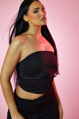 Black Cut Out Bandeau Jumpsuit - Shalby