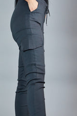 Grey Cuffed Hem Cargo Trousers - Rain