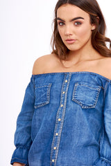 Gypsy Denim Bardot Top - Nyla