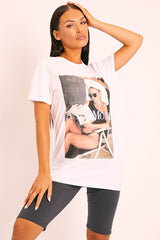 White A La Mode Graphic T-shirt - Nala