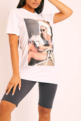 White A La Mode Graphic T-shirt - Nala