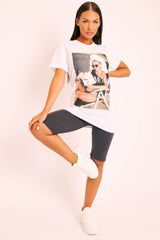 White A La Mode Graphic T-shirt - Nala