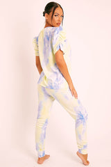 Mint Tie Die Puff Sleeve Loungewear Co-ord - Okla