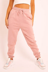 Pink Elasticated Tie Waist Joggers - Kamella