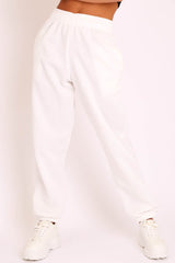 White Oversized Joggers - Erica