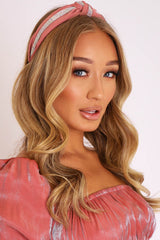 Rose Diamante Embellished Knotted Hair Band - Karri