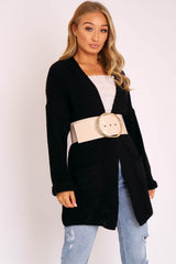 Nude Faux Croc Oversized Buckle Waist Belt - Sydni