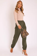 Khaki Oversized Joggers - Erica