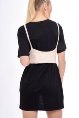 Nude Corset Lace Up Eyelet Crop Top - Mylene