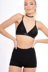 Black Mesh Bralet - Faye