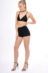 Black Mesh Bralet - Faye