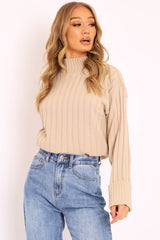 Stone Knit High Neck Jumper - Jaelynn