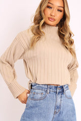 Stone Knit High Neck Jumper - Jaelynn