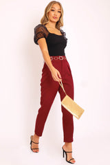 Gold Square Diamante Chain Belt - Harlen