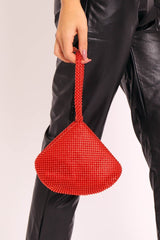 Red Beaded Mini Clutch Bag - Natally