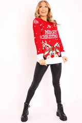 Red Rudolph Merry Christmas Jumper - Kimmie
