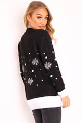 Black A Very Merry Christmas Slogan Jumper - Lotta