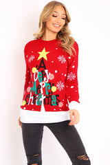 Red A Very Merry Christmas Slogan Jumper - Lotta