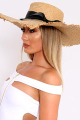 Tan Straw Beach Hat - Shantal