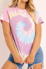 Multi Pastel Tie-dye T-shirt - Elaya