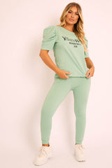 Sage Beverly Hills T-shirt and Leggings Loungewear Co-ord - Lassie