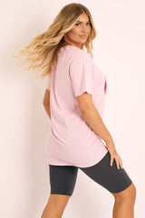 Pink Graphic Print T-shirt - Carolann