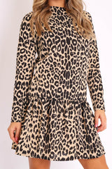 Leopard Smock Detail Dress - Clema