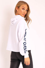 White U.S.A Graphic Printed Hoodie - Jamyla