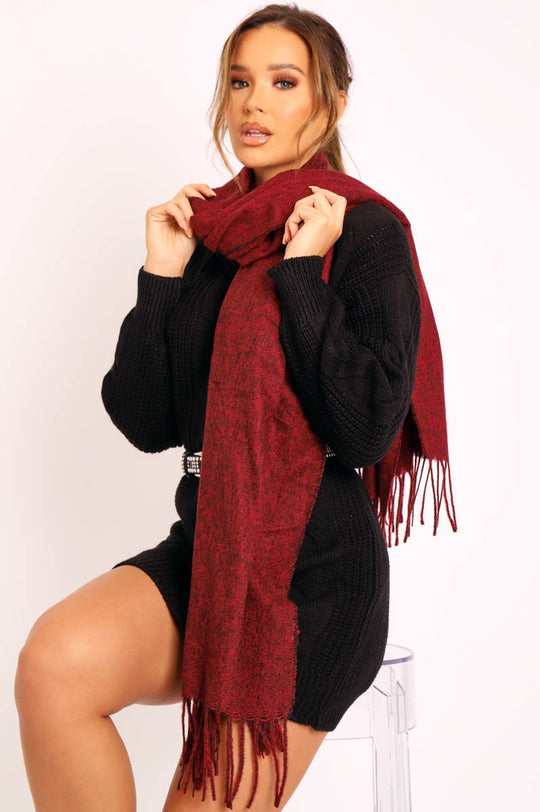 Wine Super Soft Long Scarf - Lillyana