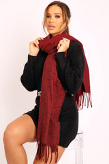 Wine Super Soft Long Scarf - Lillyana