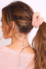 Pink Teddy Hair Scrunchie - Bassy