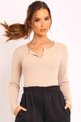 Nude Popper Front Bodysuit - Kymia