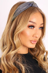 Blue Gold Metallic Thread Hairband - Emmajo