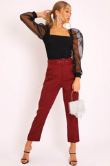 Black Glitter Square Neck Puff Sleeves Top - Triss