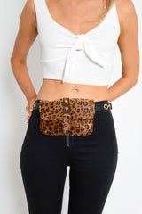 Leopard Print Faux Pony Hair Cross Body Bag - Desi
