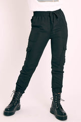Black Cargo Pocket Joggers - Teigen