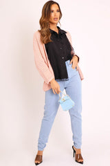 Pink Oversized Chunky Knit Cardigan - Courtney