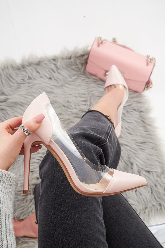 Pink Pointed Stiletto Court Shoe - Hael