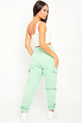 Mint Side Cargo Pocket Joggers - Chantel