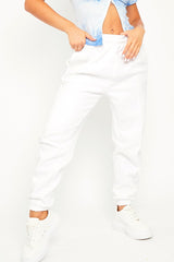 White Front Piping Joggers - Jordyn