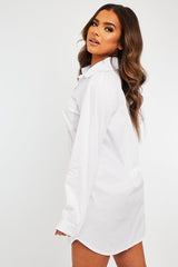 White Oversized Shirt Dress - Chelby