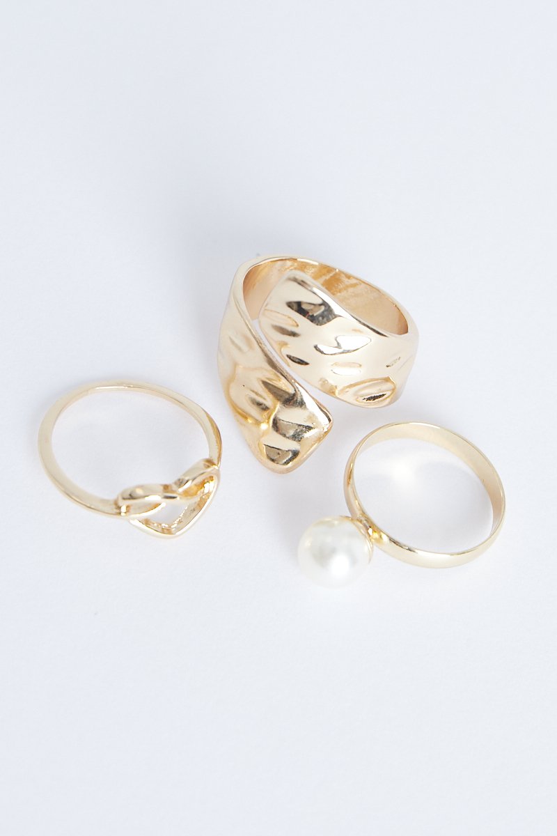 Three Rings Pack 3 Pack Gold Rings | 3 Pack Rings | Rebellious Fashion | – Rebellious ...