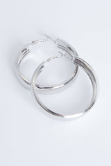 Chunky Silver Hoop Earrings - Aamilah