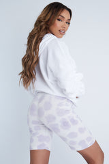 White Ruched Sleeve Oversized Hoodie - Dezi